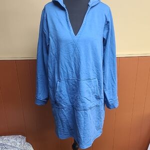 Torrid Blue Hooded Swim Cover-Up